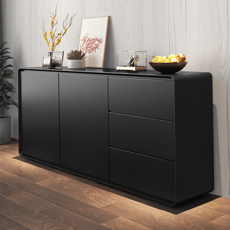 Simplistic Standard/Narrow Sideboard with 3 Drawers, 3 Shelves, Compartment, 2 Doors & Closet