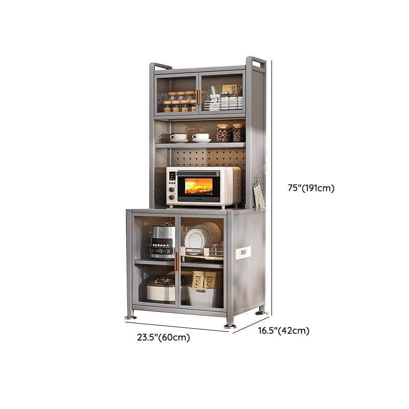 Modern Steel Sideboard Standard-Sized Open Storage Non-Adjustable Shelves - image 18