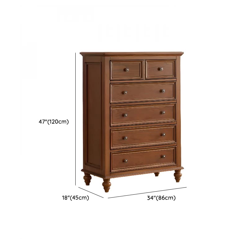 Cocoa Trendy Ash Wood Console Dresser/Semainier with 9/7/6 Drawers, Integrated Cable Management, Horizontal/Vertical - image 16