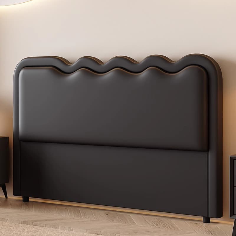 Art Deco Style Panel Headboard in Timber with No Distressing for Queen/Full/Twin XL Bed, Featuring Sponge Upholstery Fill and Free-standing Standard Height