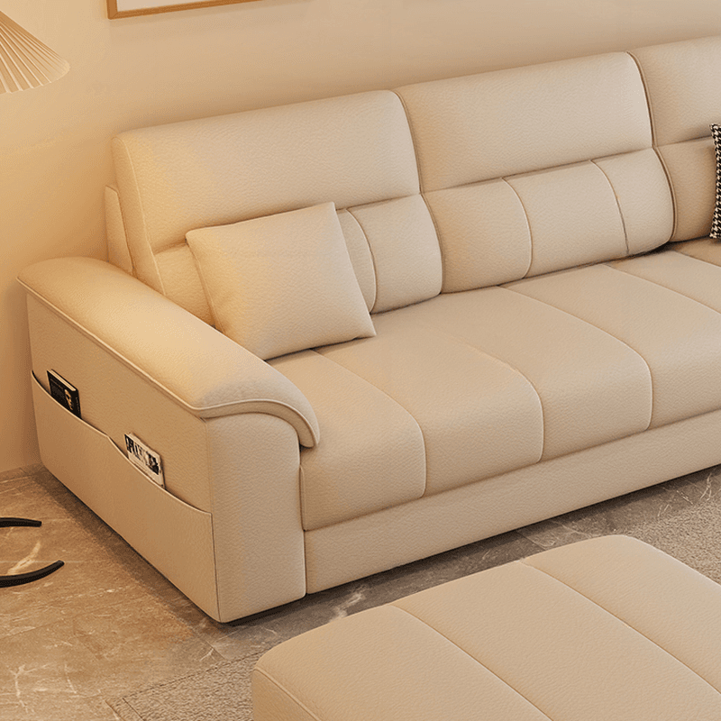 Straight/L-Shape Reversible/Horizontal Sofa/Sofa Recliner with Concealed Support & Natural Wood Frame - image 3