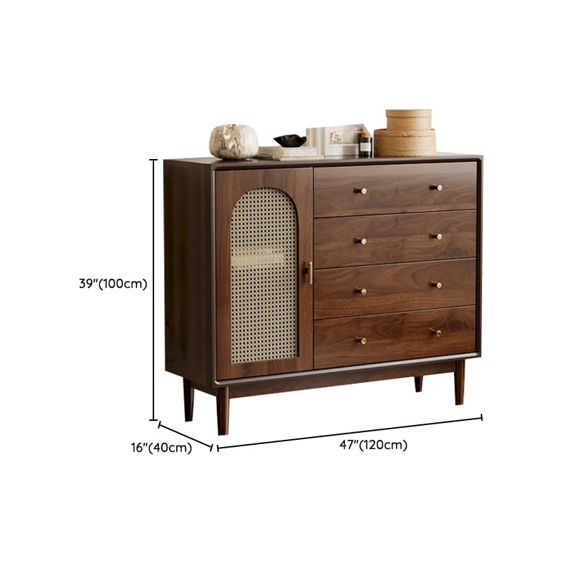 Independent Composite Wood Utility Storage Cabinet with Cabinet, Glass Door, Flexible Shelf, and Cabinet Knobs in Cocoa - image 20