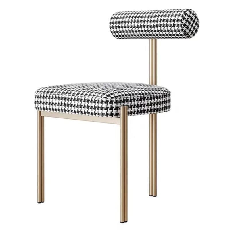 Stackable Upholstered Low-Back Side Chair with Metal Legs and Polyurethane Upholstery - image 5