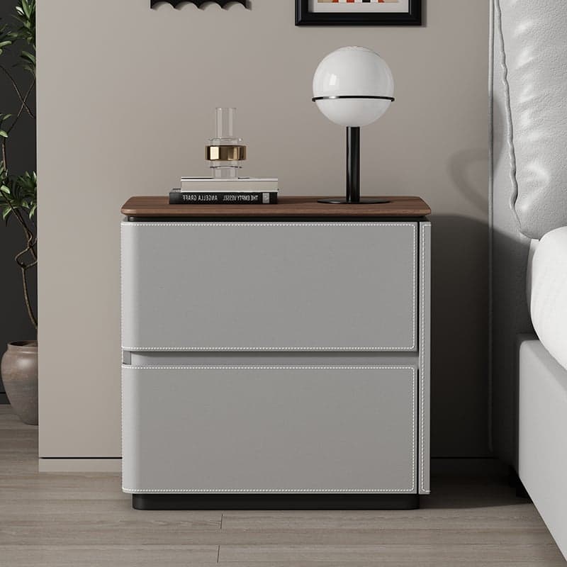 Organic Modern Nightstand With Drawer Organization featuring 2 Drawers and Composite Wood Countertop - image 5