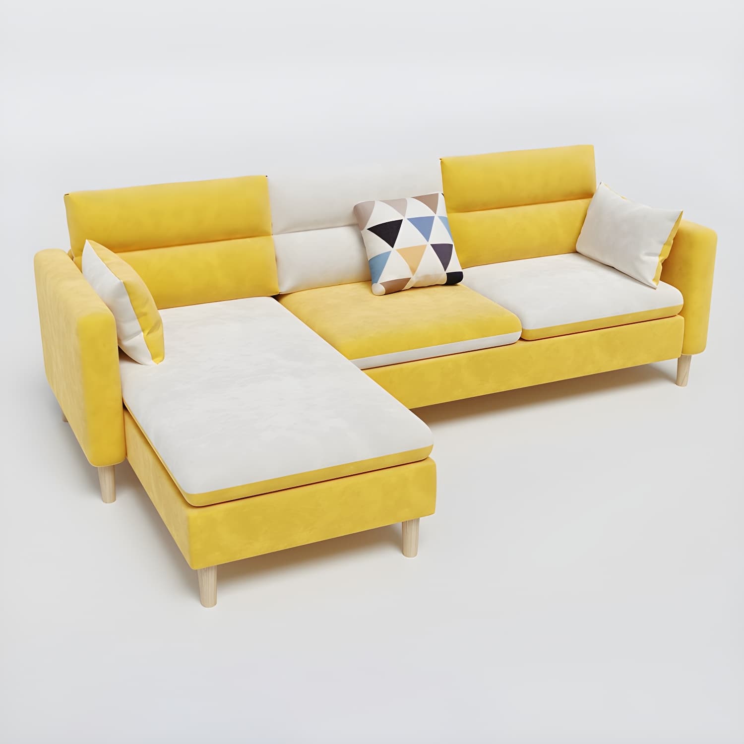 Comfortable Modern L-Shaped Reversible Sectional Sofa Chaise in Small Size - image 10