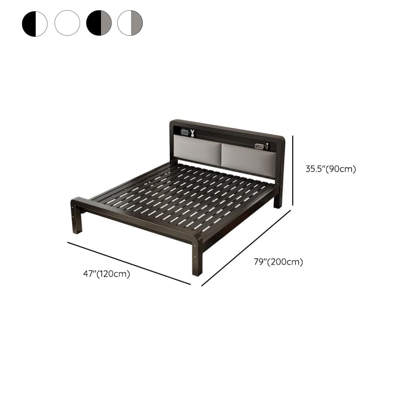Minimalist Solid Color Storage Bed with Iron Frame and Leg for Living Room - image 16