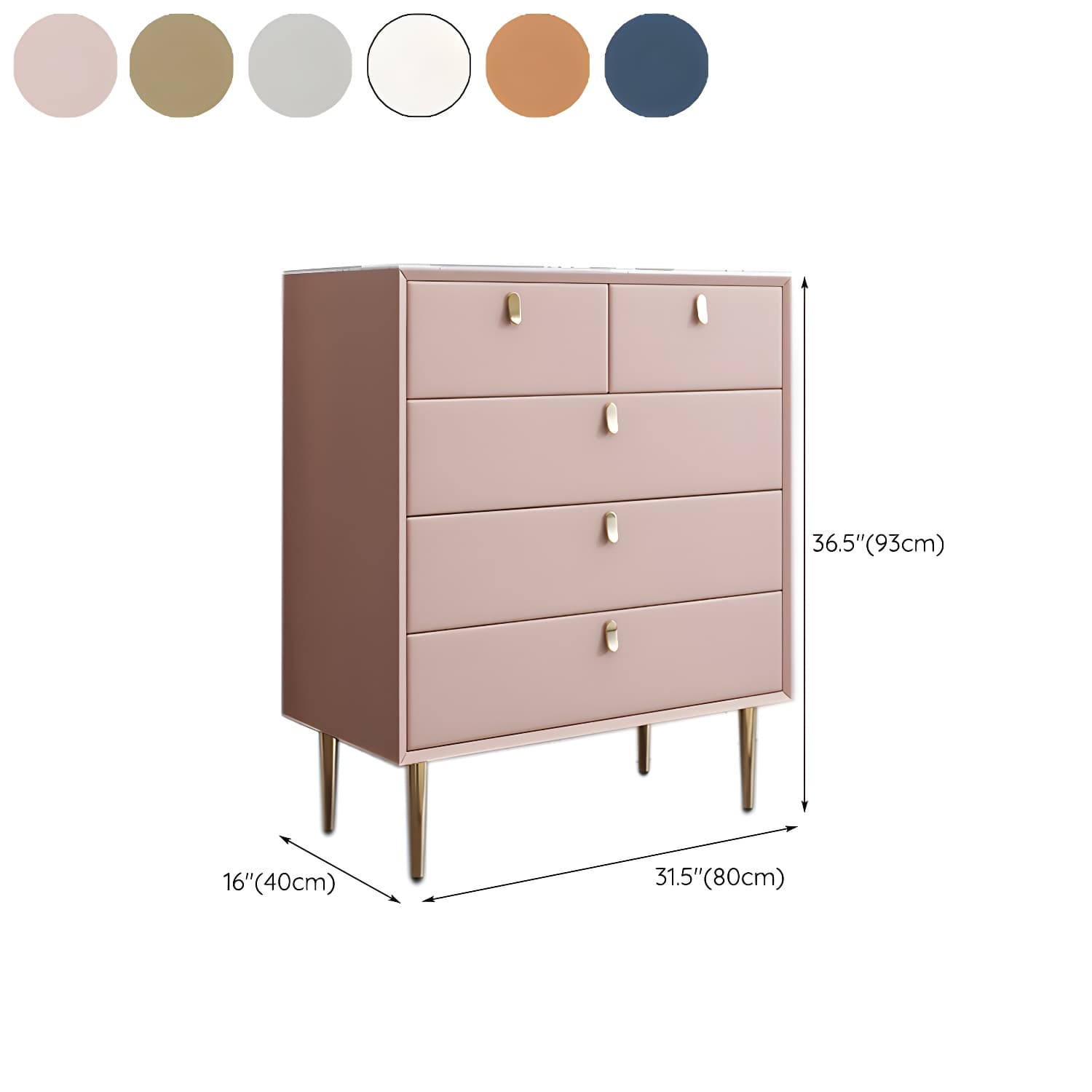 15.6-inch W Storage Chest Classic Glam Dresser with 5/6/7/9 Drawers - image 22