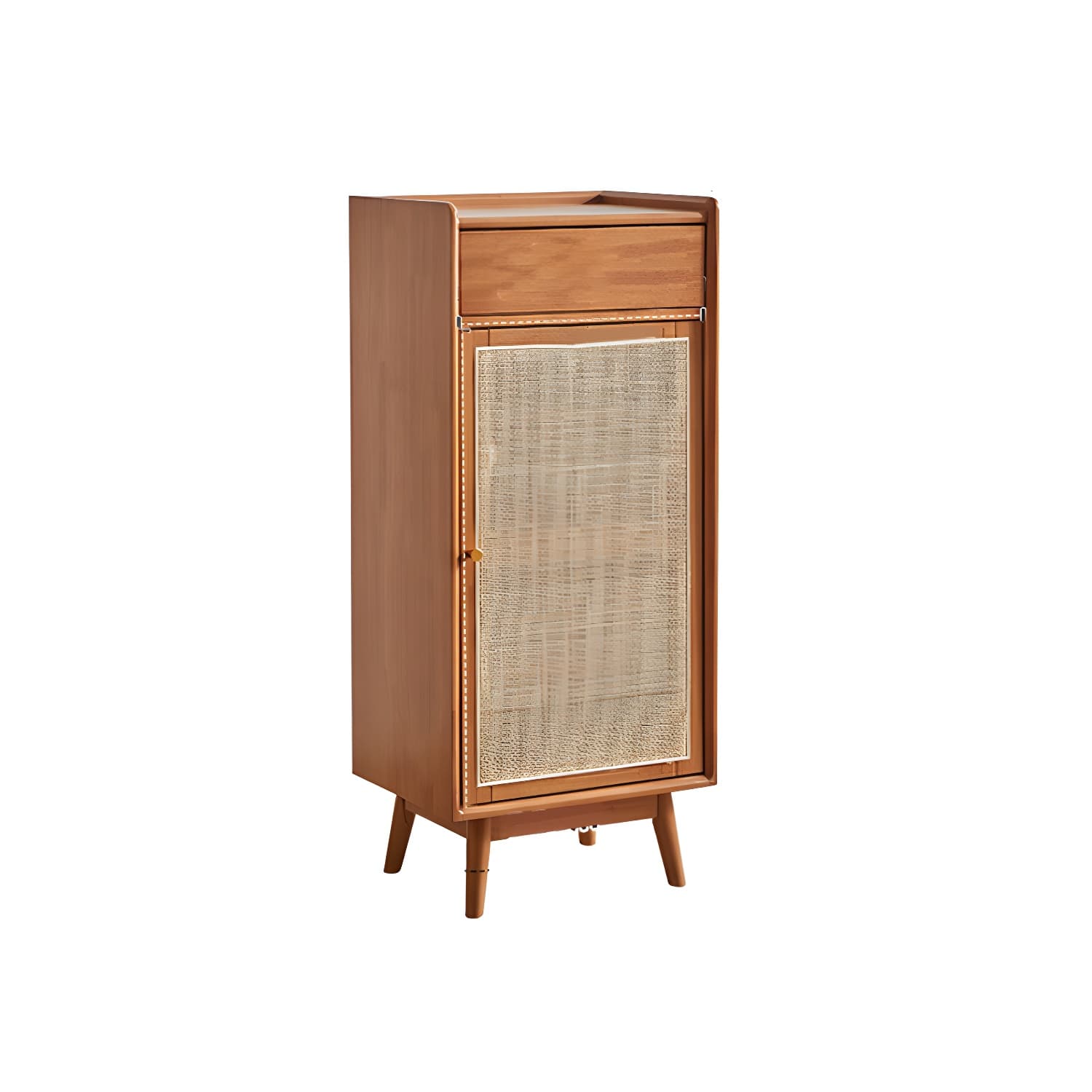 Mid-Century Modern Rectangle Storage Cabinet Natural Finish Accent Cabinet - image 11