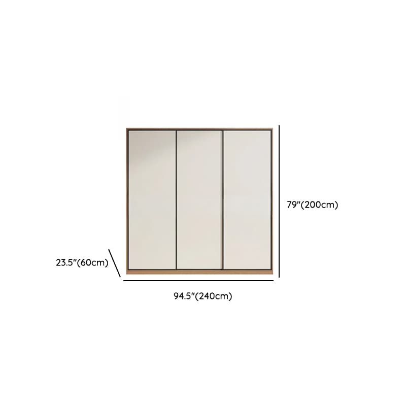 Chalk Minimalist Laminate Cabinet Armoire with Soft Close Drawer, Soft Close Door, Interior Shelves, and Clothing Rod - image 15