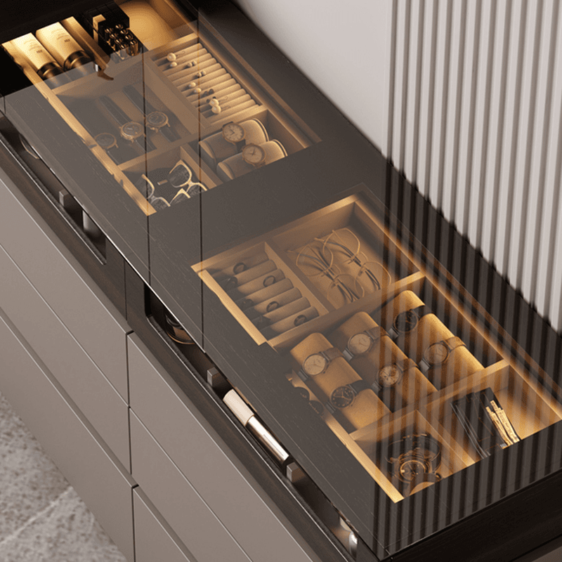 Space-saving Vanity Set with 7/11 Drawers, Lighting, Dividers, 2-in-1 Design, and Adjustable Touch Brightness - image 8