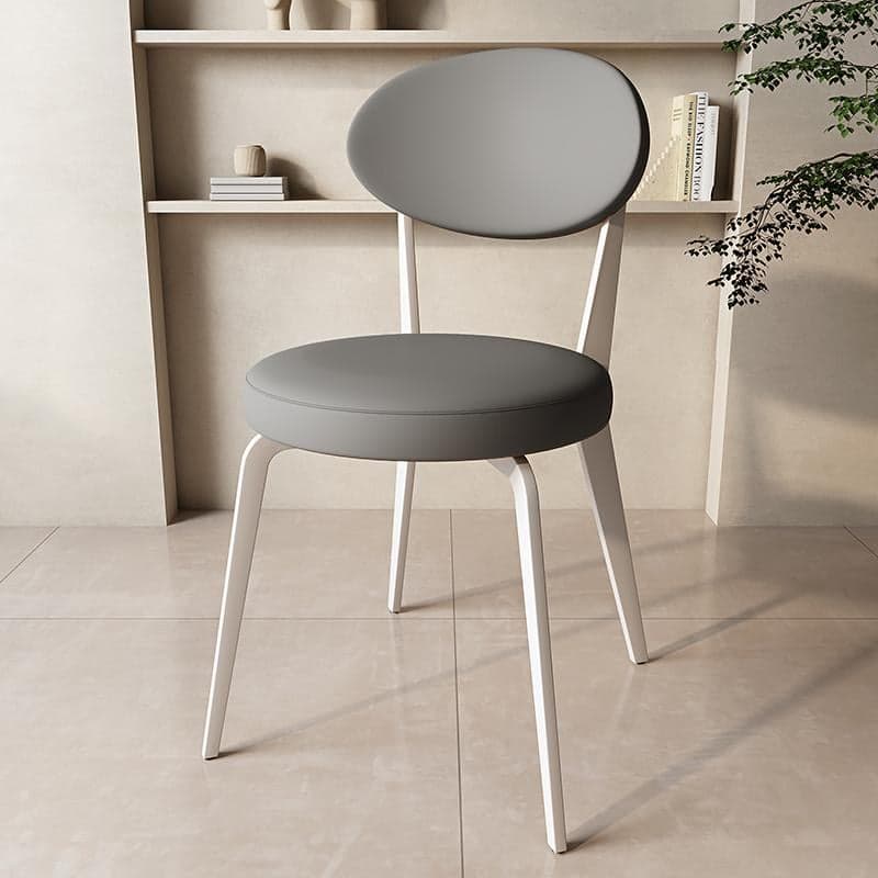 Dining Room Open Back Upholstered Dining Side Chair with Metal Frame