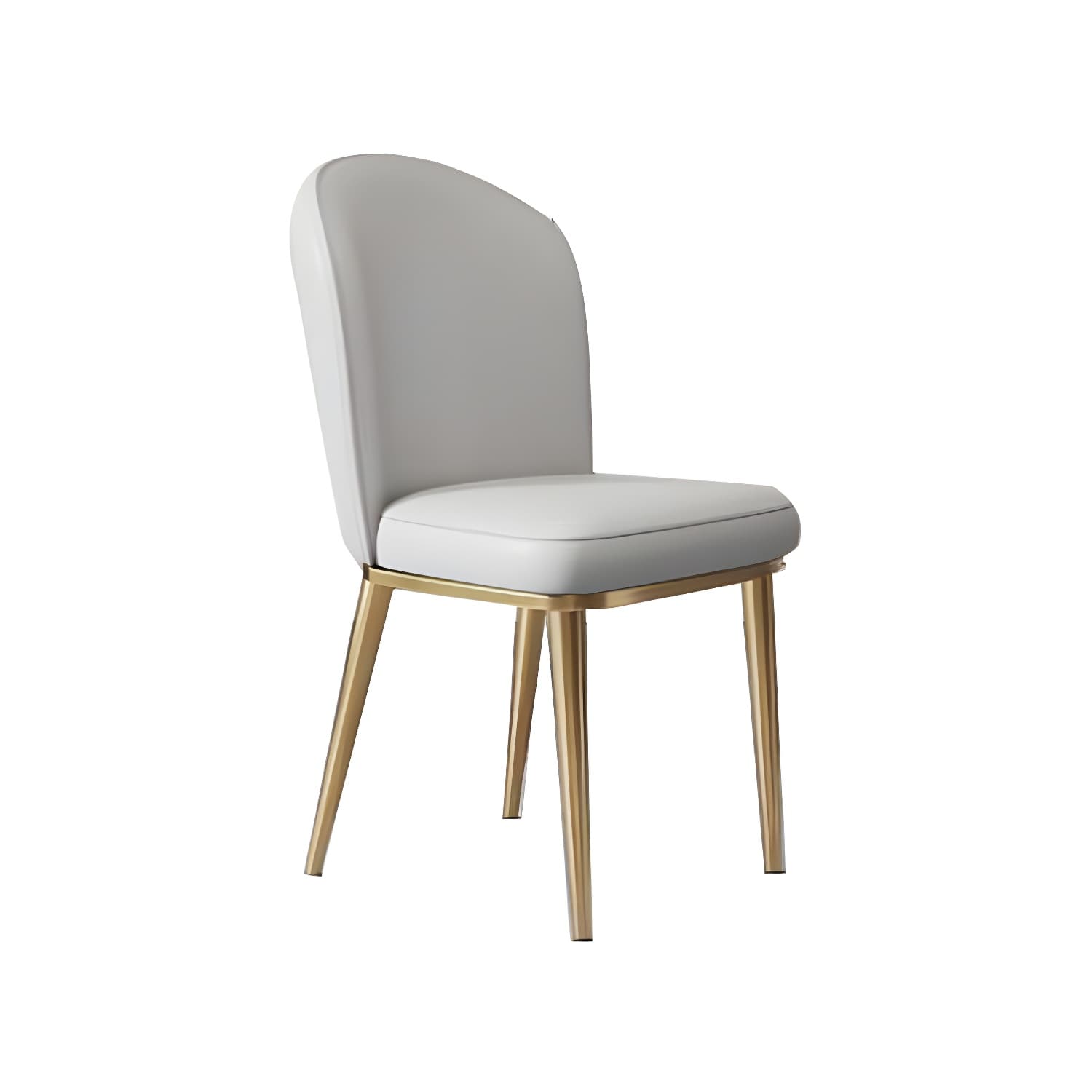 Glam Style Side Chair Leather Gold Frame Dining Chair for Home - image 10