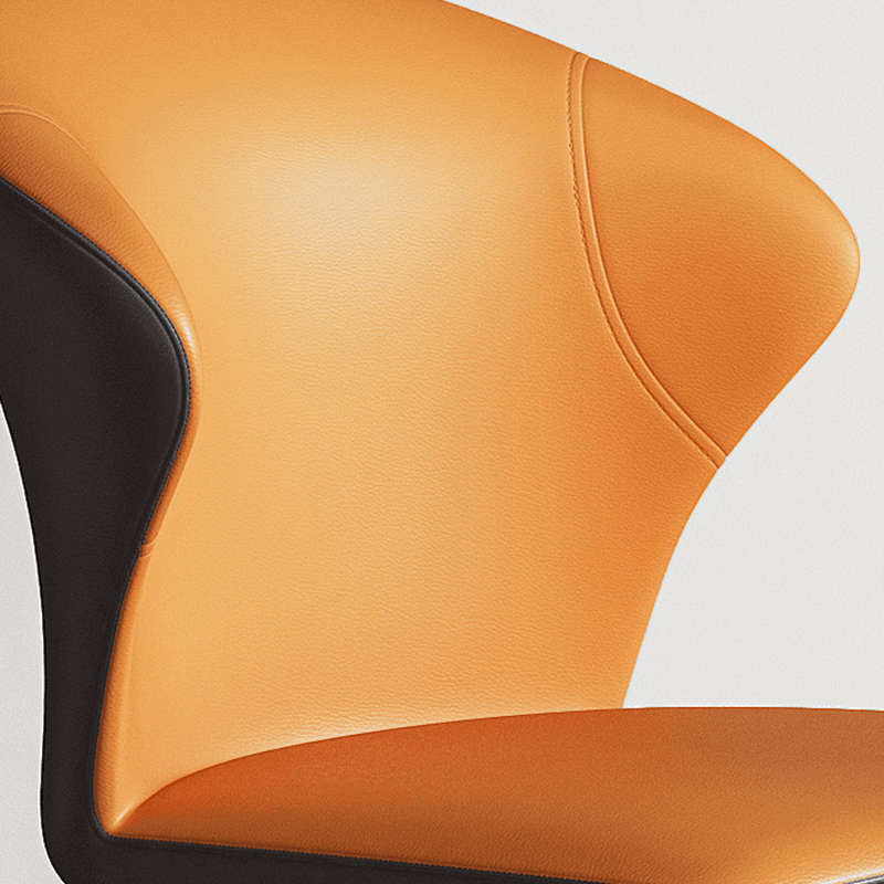Modish Side Chair with Wing Chair Back, Padded Upholstery, Midnight Black Metal Legs - image 15