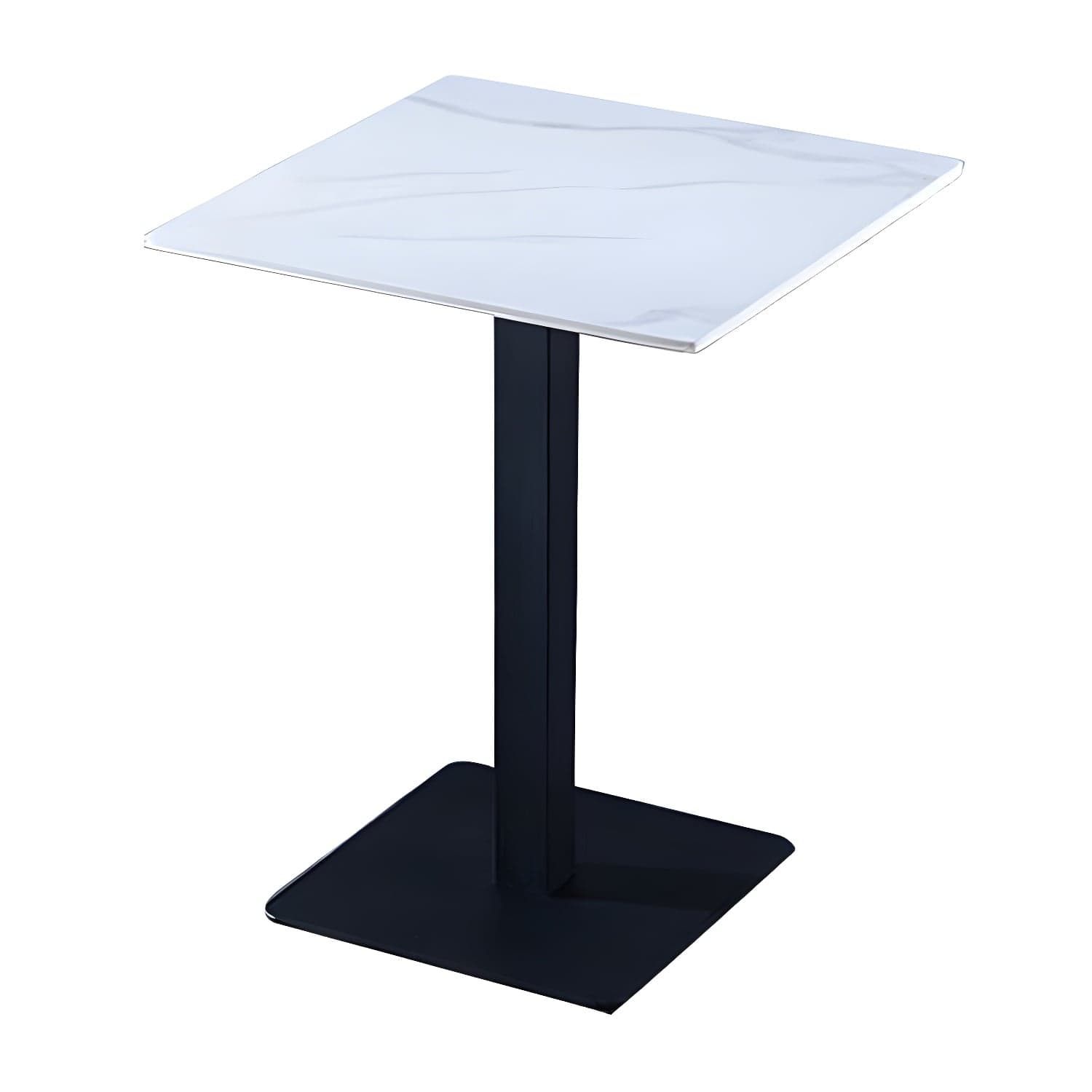 Industrial Square Dinner Table Sintered Stone Table with Metal Base for Home - image 3
