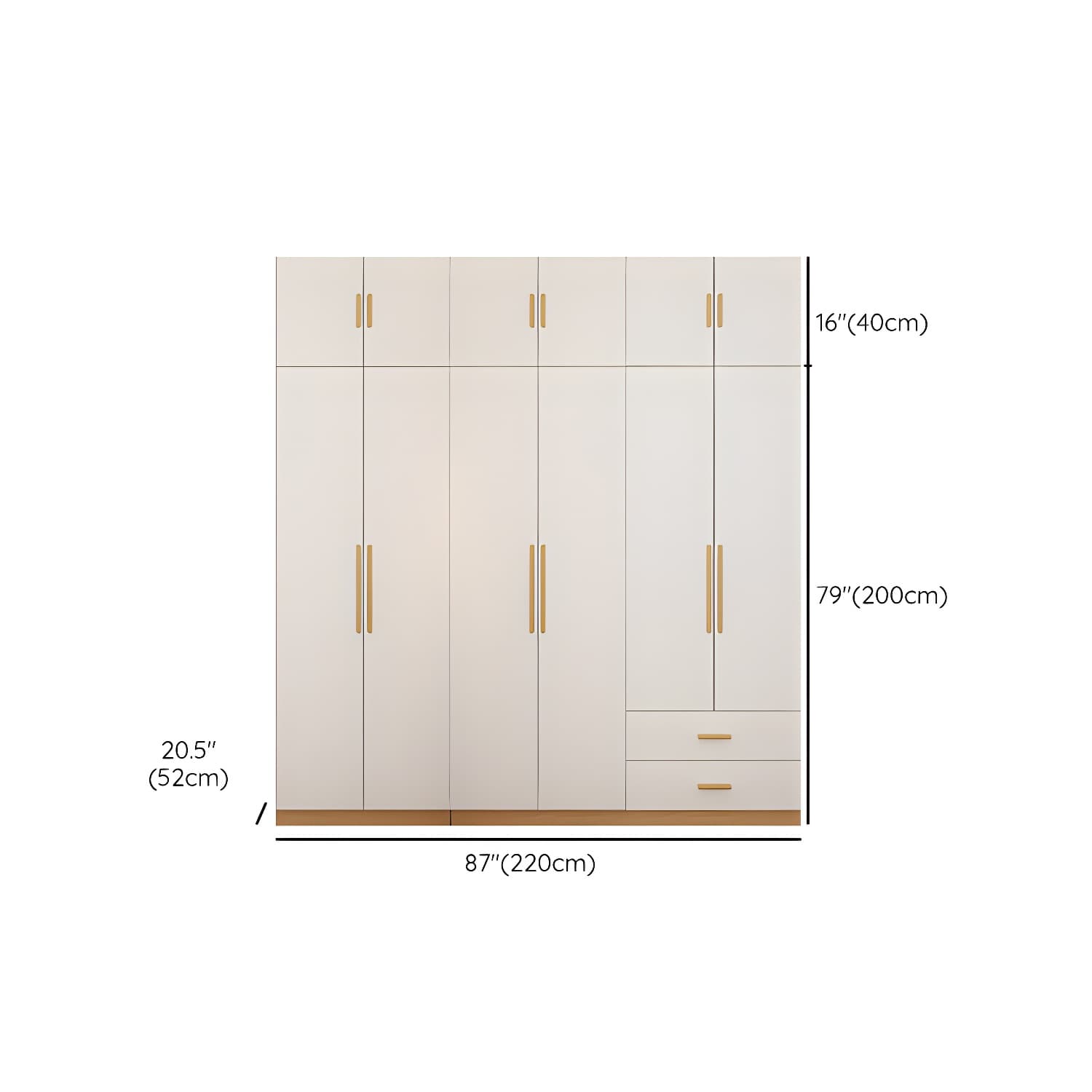 Contemporary Style Wardrobe Wooden Bedroom Closet with Hinged Door - image 31