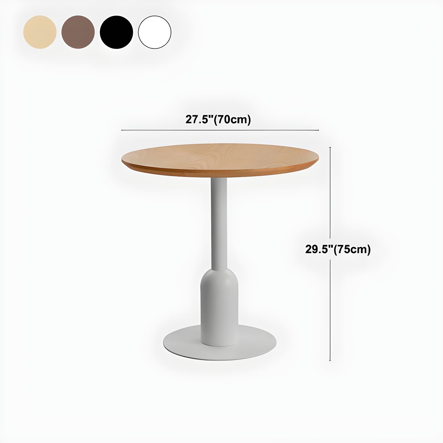 Industrial Style Dining Site Table MDF Dining Room Furniture with Pedestal Base - image 17