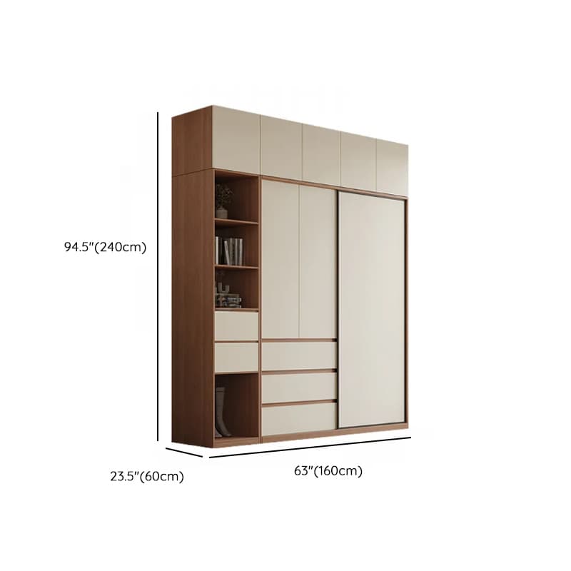 Multi-Color Simple Lumber Wardrobe Closet with Soft Close Drawer, Soft Close Door, Interior Shelves, and Clothing Rod - image 24