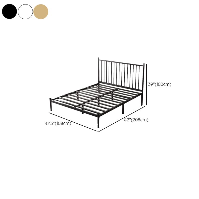 Solid Color Iron Slat Bed for Living Room - image 12