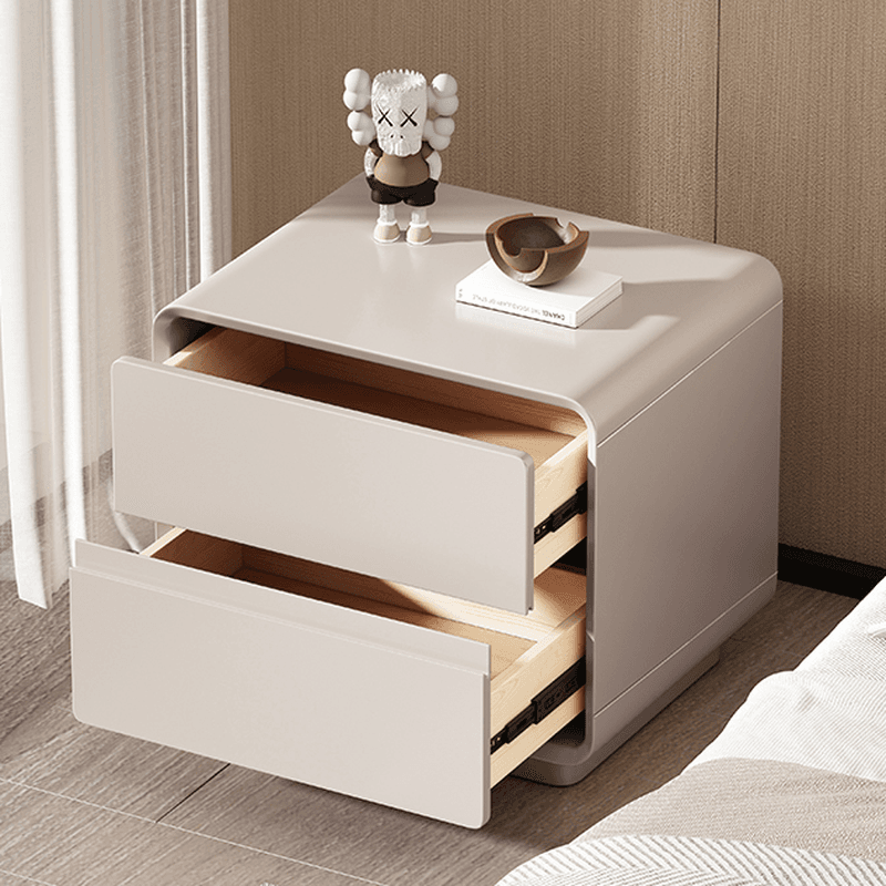 Modish Drawer Storage Bedside Table with 2 Drawers and Laminate Countertop - image 7