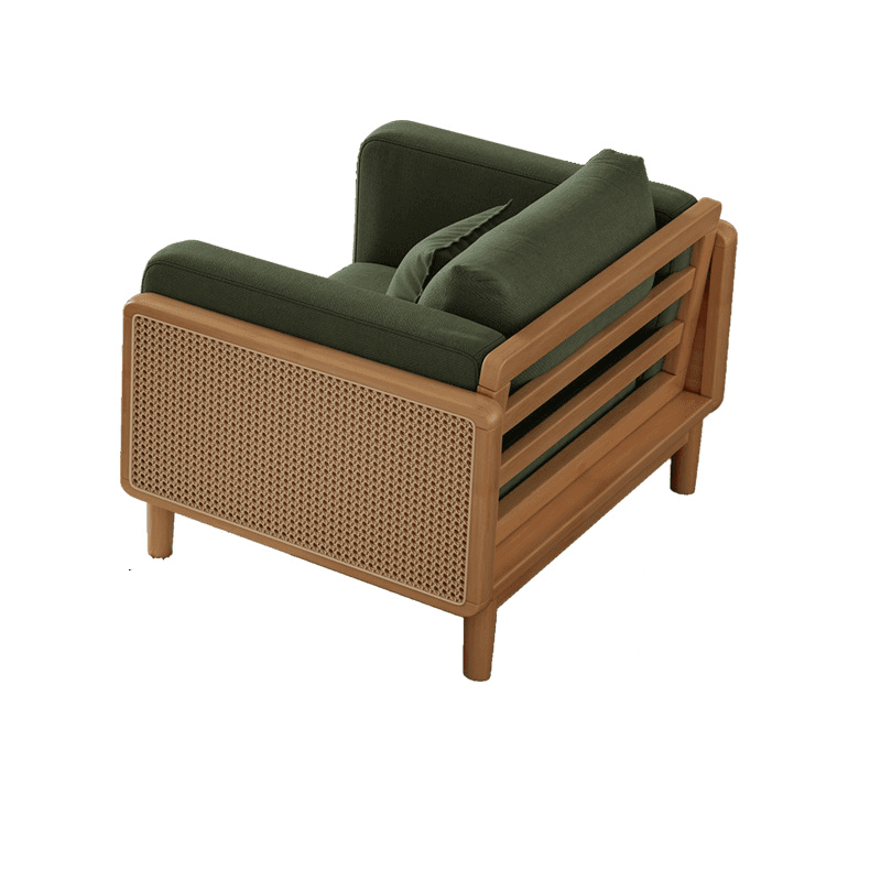 Victorian Style Jade Green Sofa Couch/Single Sofa for Sitting Room with 1 to 5 Pillows