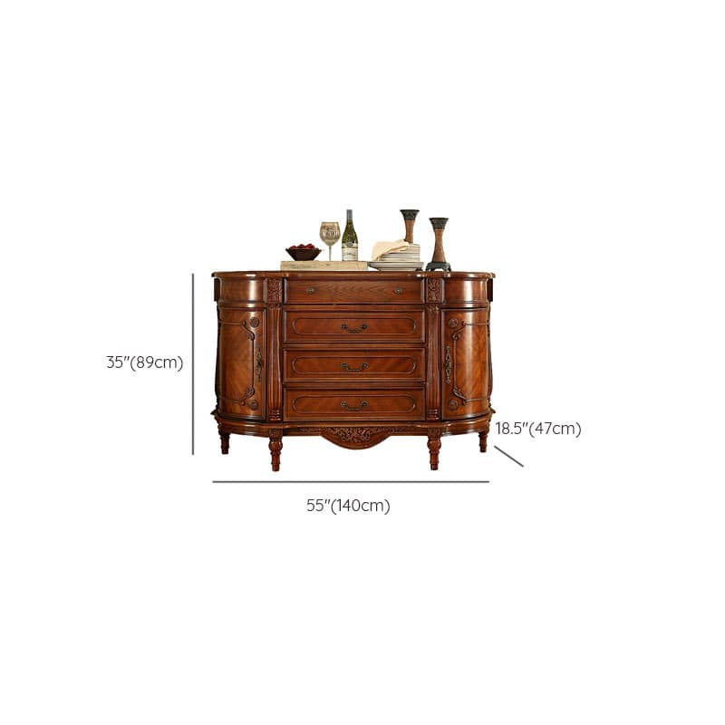 Traditional Wooden Sideboard with Storage Cabinets and Drawers - image 19