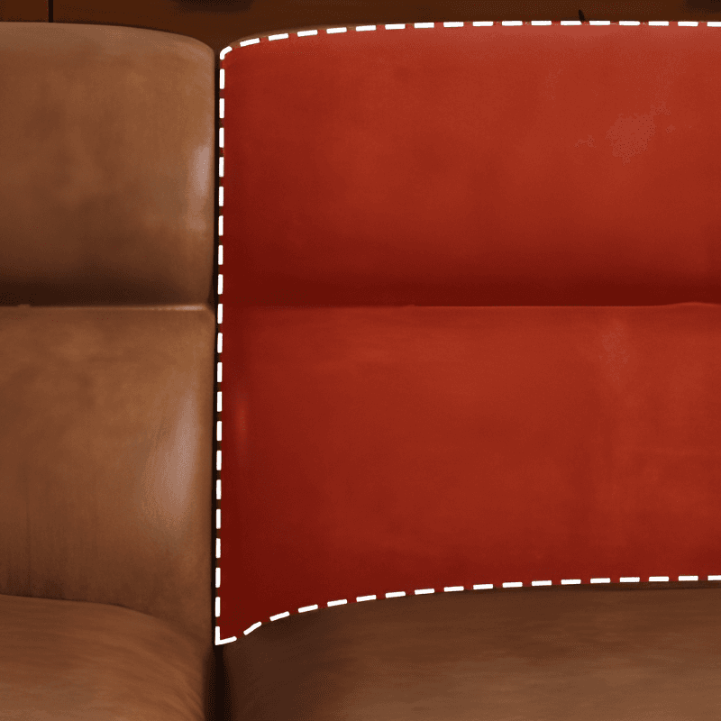 Modish Solid Color Scratch-durable Standard Sofa in Midnight Black/Mocha/Amber Color, Seats 3/2-seater with 2 Pillows - image 12
