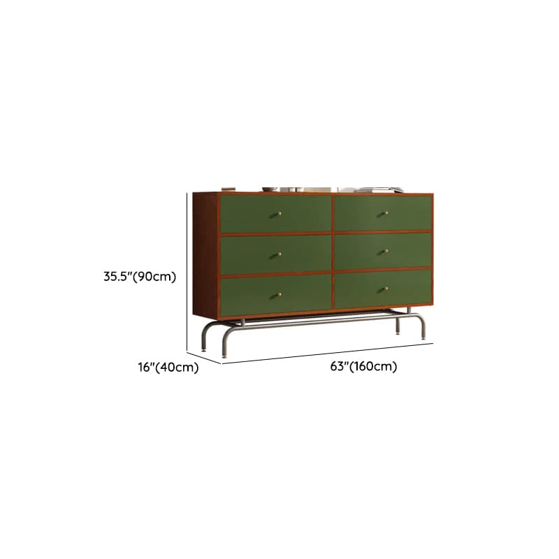 Cocoa Simple Manufactured Wood Console Dresser with 6 or 9 Drawers in Horizontal or Vertical Orientation - image 12