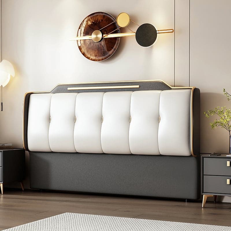 Art Deco Style Panel Headboard with No Distressing, Decorative-stitched Tufting, Rectangle Shape for Twin/Queen/Full Bed, Sponge Upholstery Fill, Standard Height - image 5