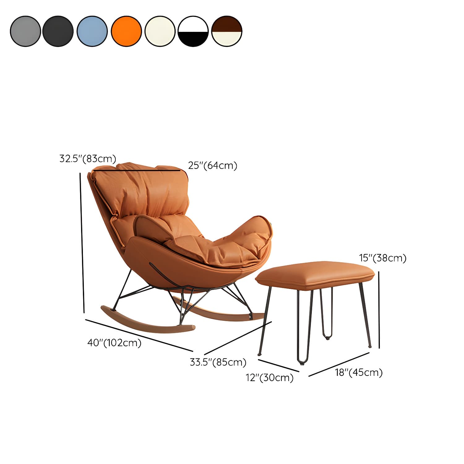 Elegant and Comfortable Upholstered Rocking Chair - Modern Design for Stylish Indoor Spaces - image 22