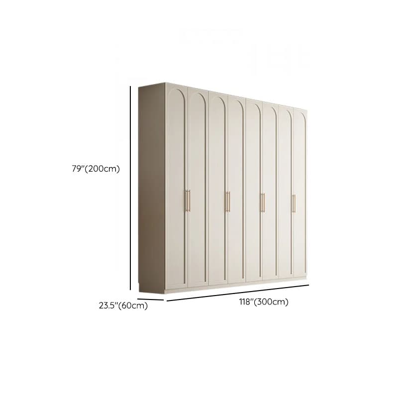 White Casual Manufactured Wood Independent Armoire Cabinet with Compartments, Soft Close Door, and Interior Shelves - image 28