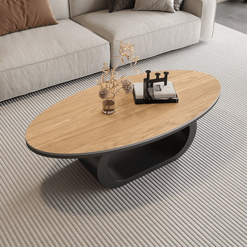 Oblong Board Game Coffee Table with Repository and 1 Shelf - image 4