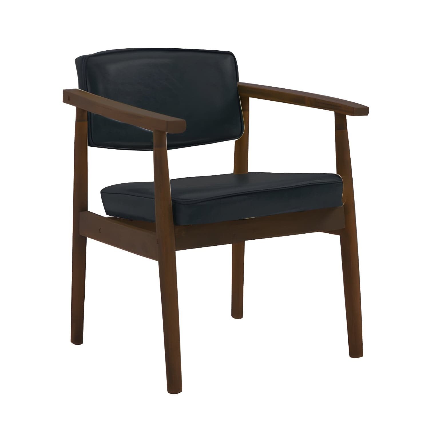 Modern Wood Dining Arm Chair Open Back Single Dining Side Chair for Home Use