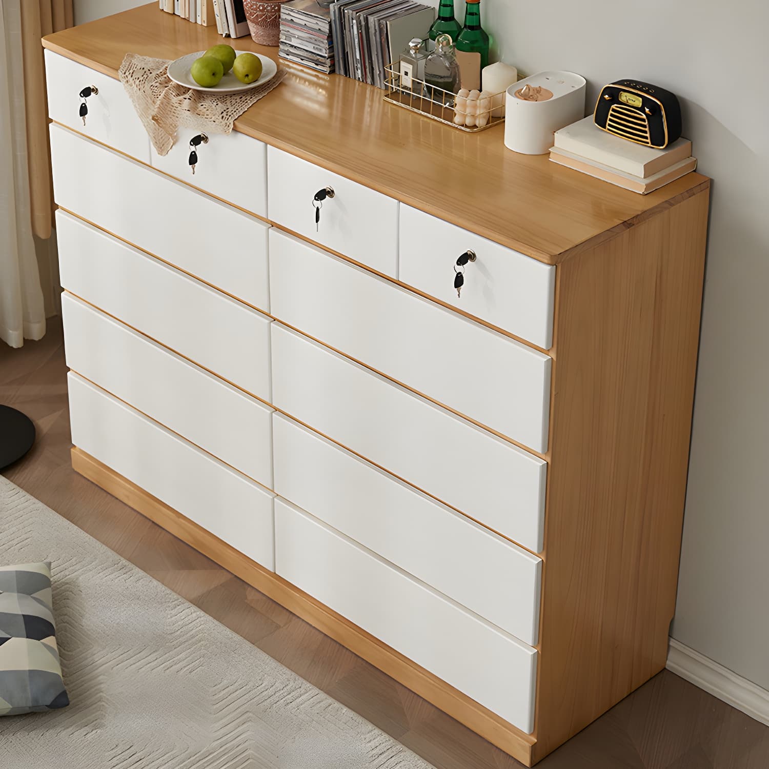 Elegant Medium Wood Scandinavian Dresser with Self-Close Drawers - image 9