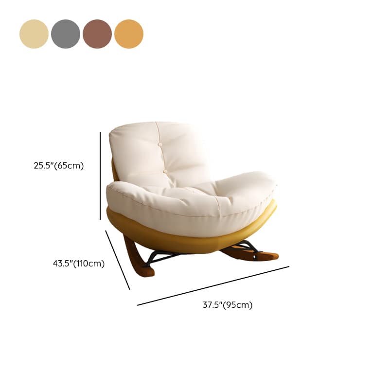 Stationary Upholstered Rocking Chair with Cushioned Rear in a Scandinavian Style, Footstool Included/Not Included - image 27