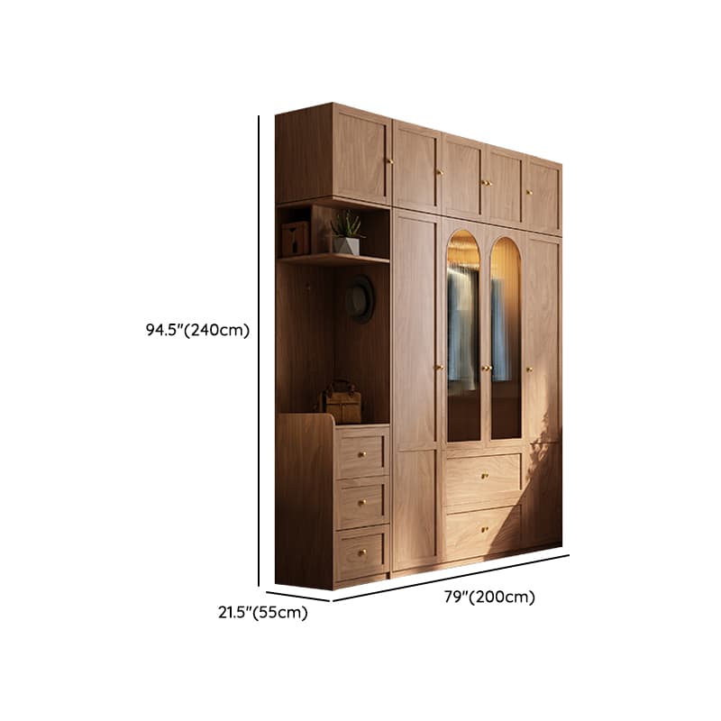 Trendy Unfinished Color Engineered Wood Unattached Armoire Cabinet - image 28