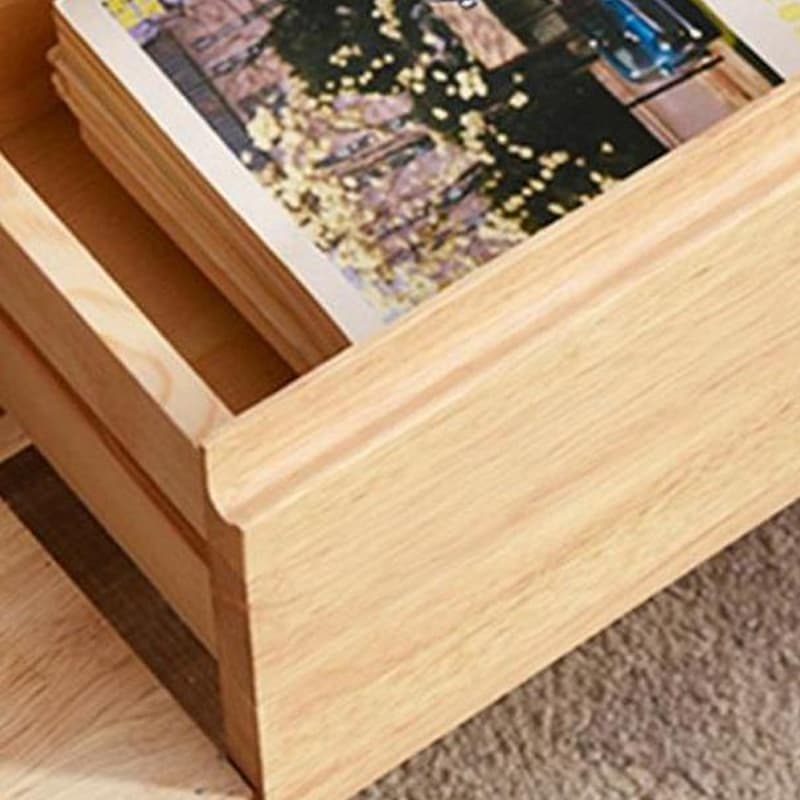 Rubberwood Scandinavian 20''x24'' Floating Mount Wood TV Stand with Drawers and Shelves - image 14