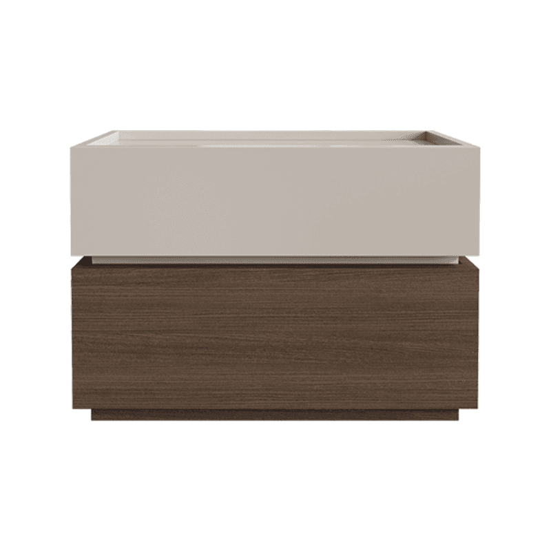 Organic Modern Nightstand With Drawer Organization Featuring 2 Drawers and Real Wood Countertop