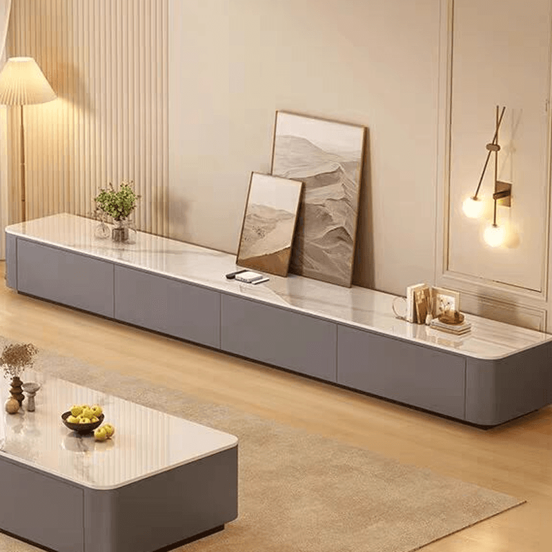 Casual Sintered Stone TV Stand with Multiple Drawer Options - image 11