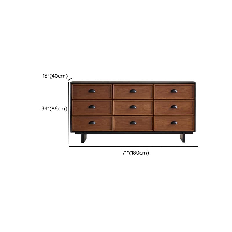 Cocoa Simplistic Reclaimed Wood Double Dresser/Lingerie Chest/Bachelor Chest with 6/8/9 Drawers, Horizontal/Vertical - image 25