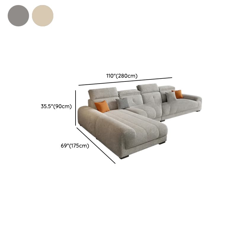 L-Shape Sofa Recliner, Left Orientation with Round Arm - image 8