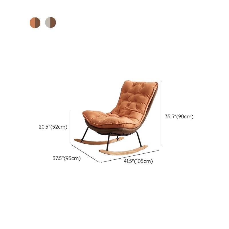 Modish Sand Ash Upholstered Rocking Accent Chair with Spindle Back and Stain Resistant - image 21