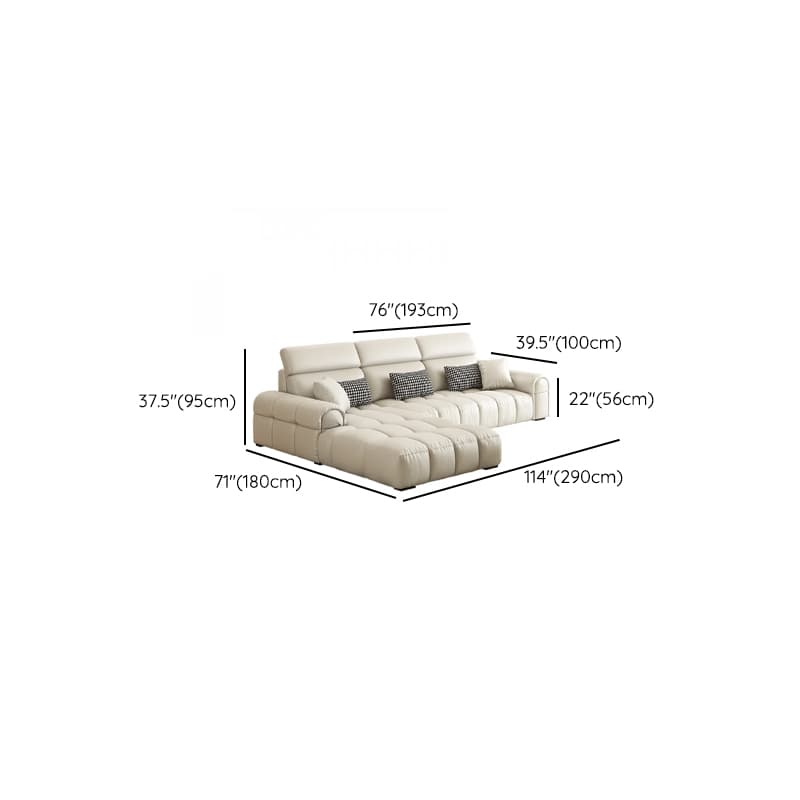 L-Shape/Straight Reversible/Horizontal Concealed Support Sofa Recliner/Sofa with Round Arm & Pine Frame - image 14