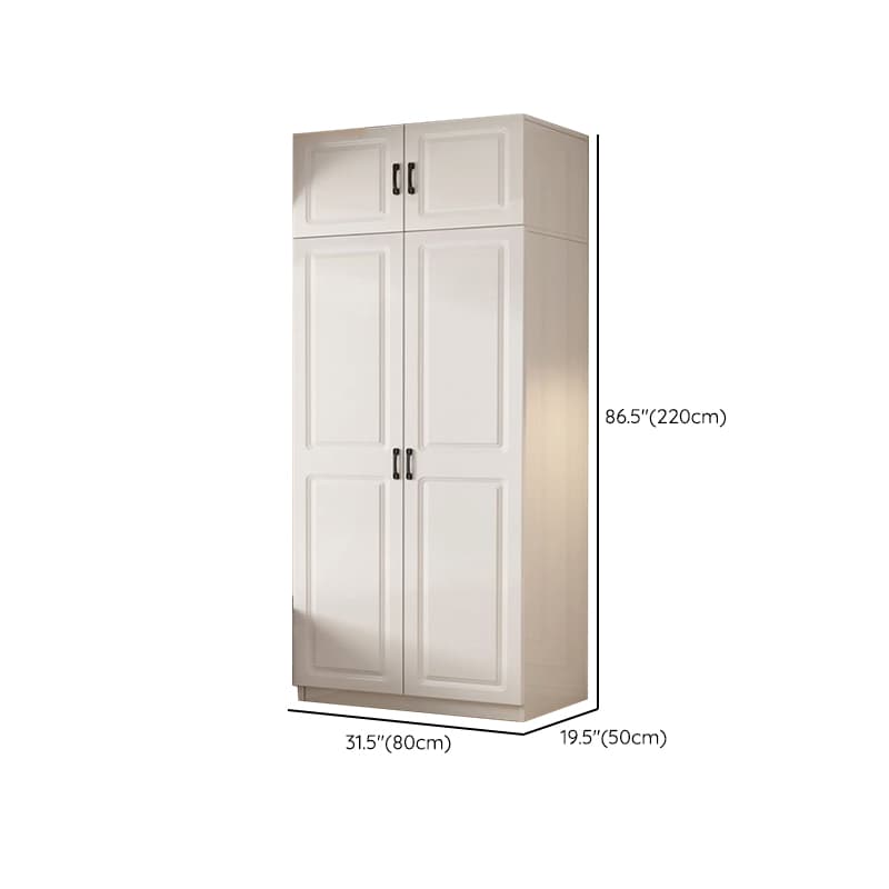 Casual Chalk Timber Wardrobe with Soft Close Drawer and Door, Interior Shelves, Hanging Rod - image 17