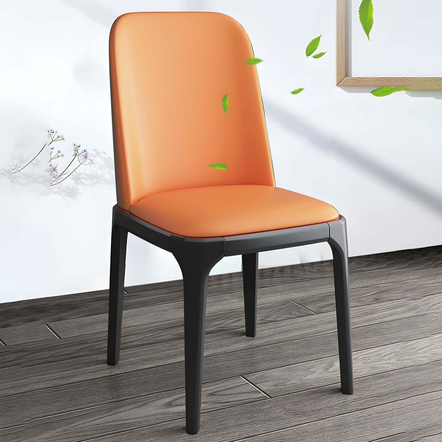Modern Style Parsons Chairs Faux Leather Dining Chair for Dining Room - image 23