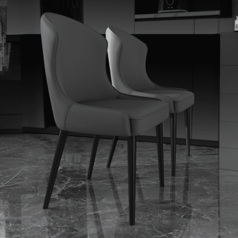 Simple/Glamorous Side Chair with Imperforate Back, Polyurethane Upholstery, Alloy Legs, Outlined Frame, and Steady Stability - image 11