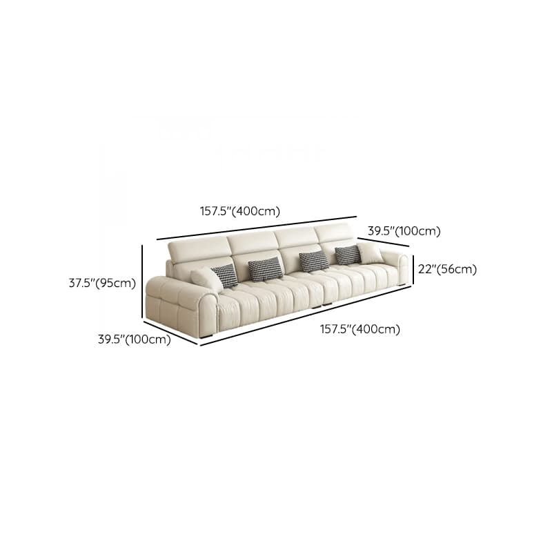 L-Shape/Straight Reversible/Horizontal Concealed Support Sofa Recliner/Sofa with Round Arm & Pine Frame - image 12