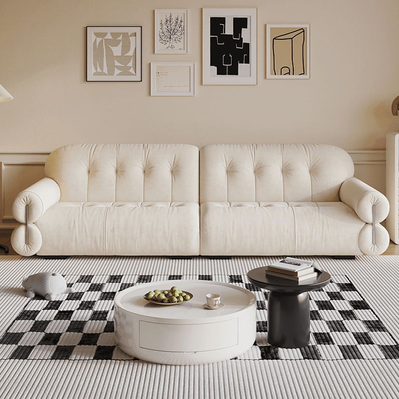 Modern Solid Color Tear Resistant Standard Sofa in Grey/Auburn/Ivory for 4-seater/Seats 5/3-seater - image 7