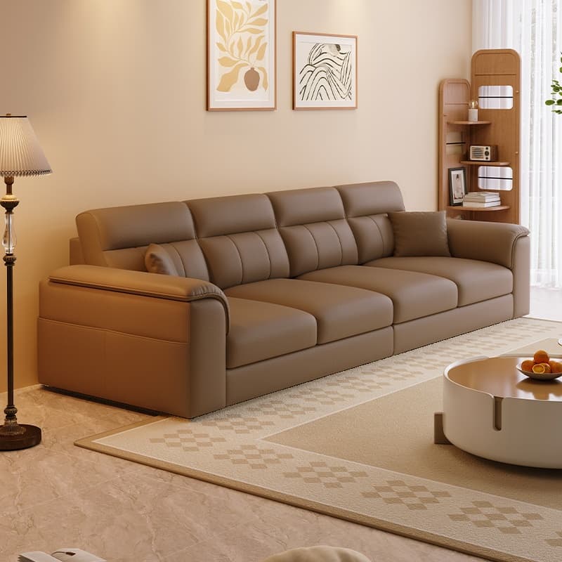 Modish Solid Color Standard Sofa in Light Gray/Light Brown/Beige for 6-Seater/5 Person/4-seater - image 5