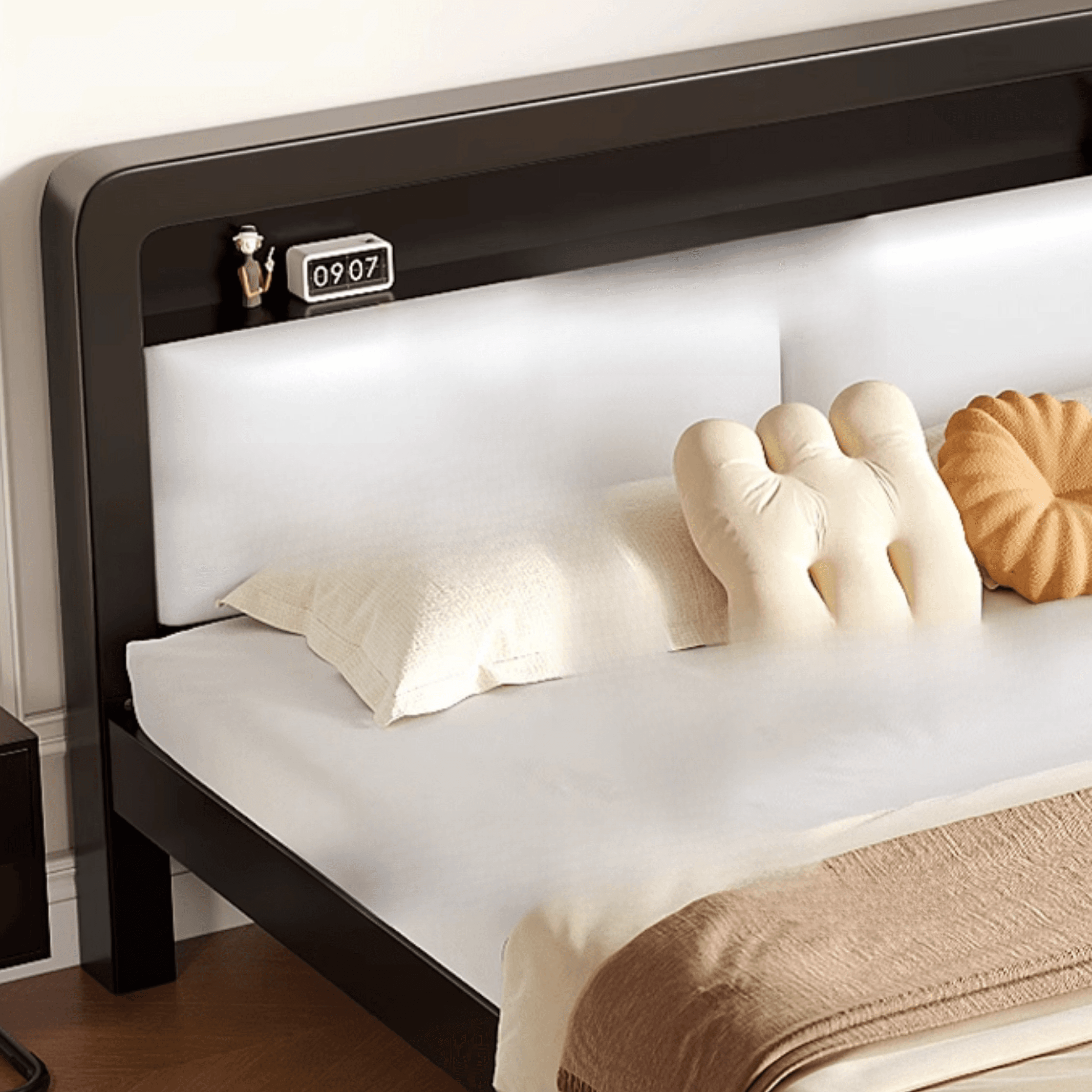 Solid Color Iron Storage Bed for Living Room - image 9