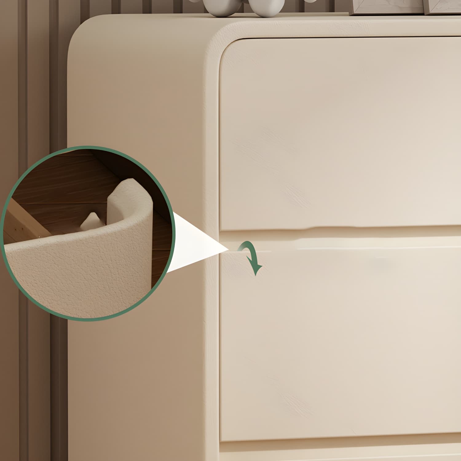 Modern Faux Leather Bachelor's Chest with 3 Drawers - Small Size Nightstand - image 16